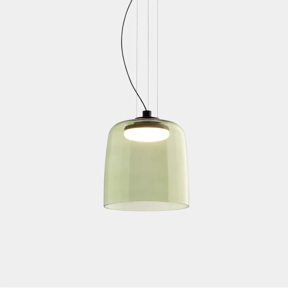 Layered Glass Bowl Ceiling Fixture 10 in Diameter Adjustable Drop Length Multi-Tone Illumination for Kitchens Dining Spaces Living Rooms Mod
