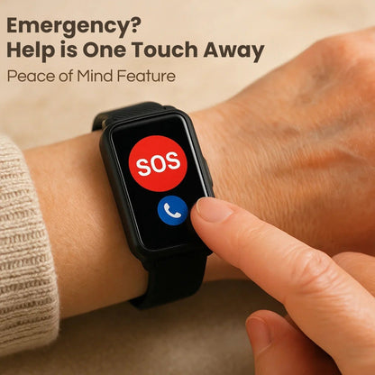 ElderGuard | Smartwatch for Seniors with Fall Detection & GPS Tracking | Emergency Alerts for Enhanced Safety