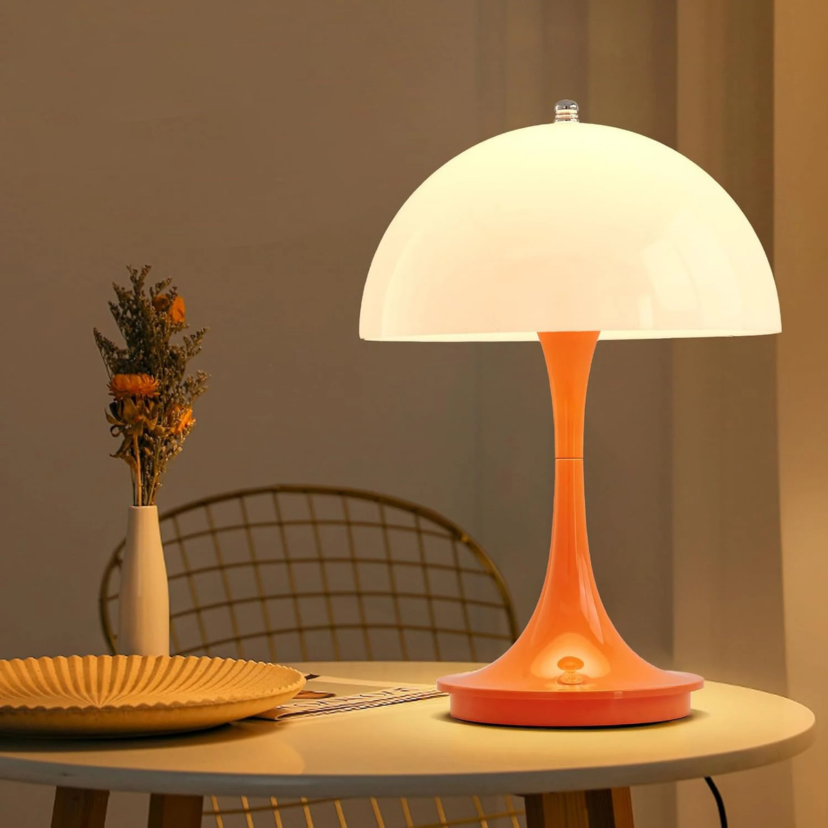 Electaura | Cordless LED Table Lamp with Adjustable Brightness | Scandinavian Minimalist Design for Versatile Lighting