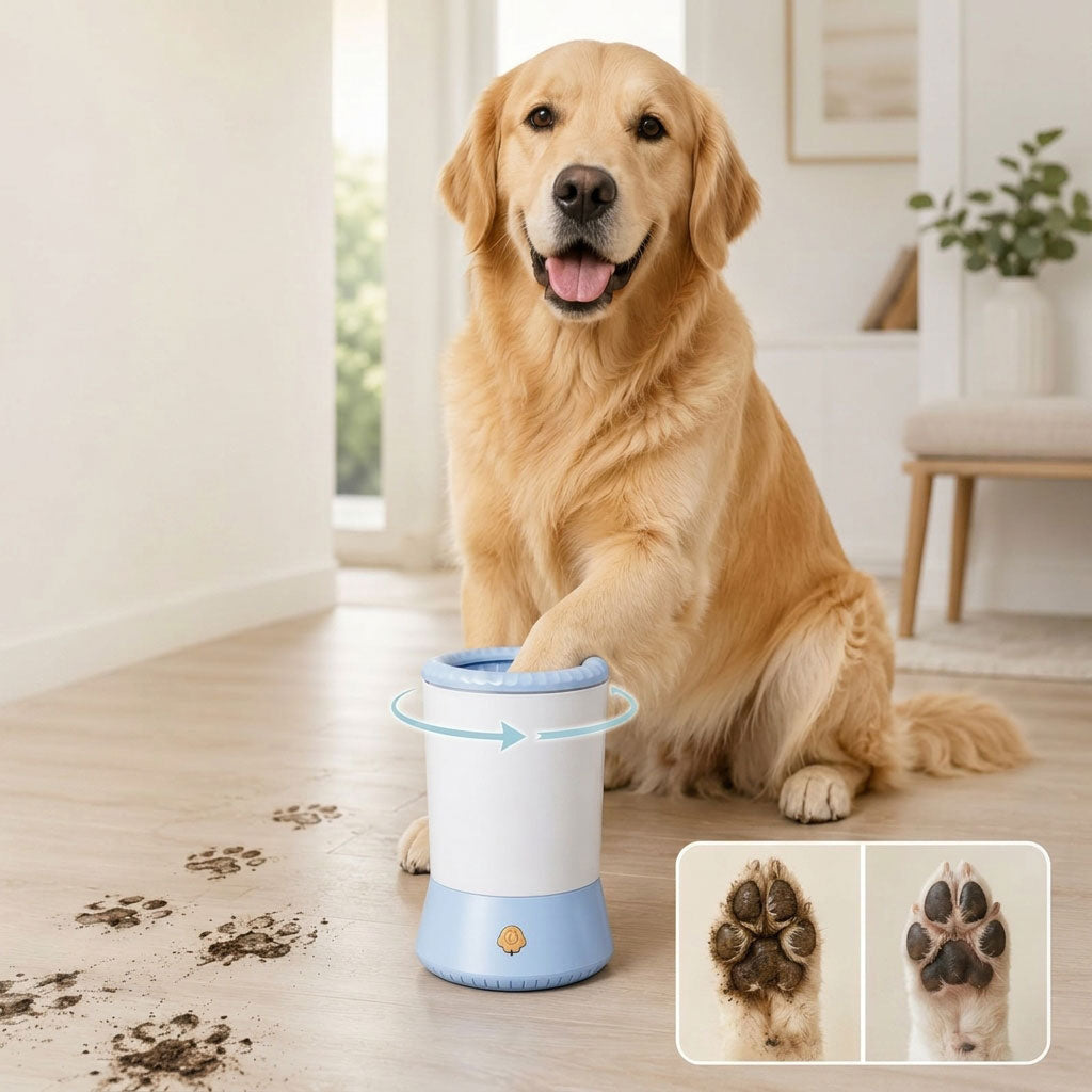 Ortekor Electric Pet Paw Cleaner Pro – USB Rechargeable Dog & Cat Paw Washer