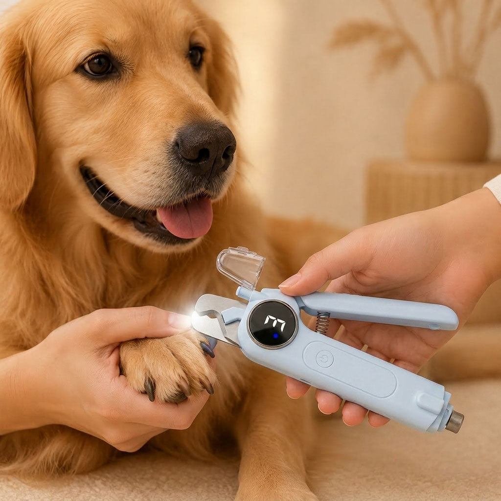 Ortekor 2-in-1 Pet Electric Nail Clipper & Grinder with LED Light