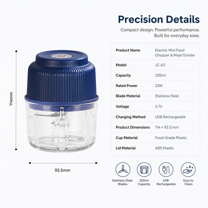 PREPPULSE – Mini Food Chopper for Fast and Convenient Meal Prep