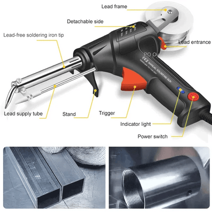 Compact Electric Soldering Iron with 20-Second Heat-Up Time – Dual-Purpose Metal Joining & Cutting Tool for DIY & Professional Projects