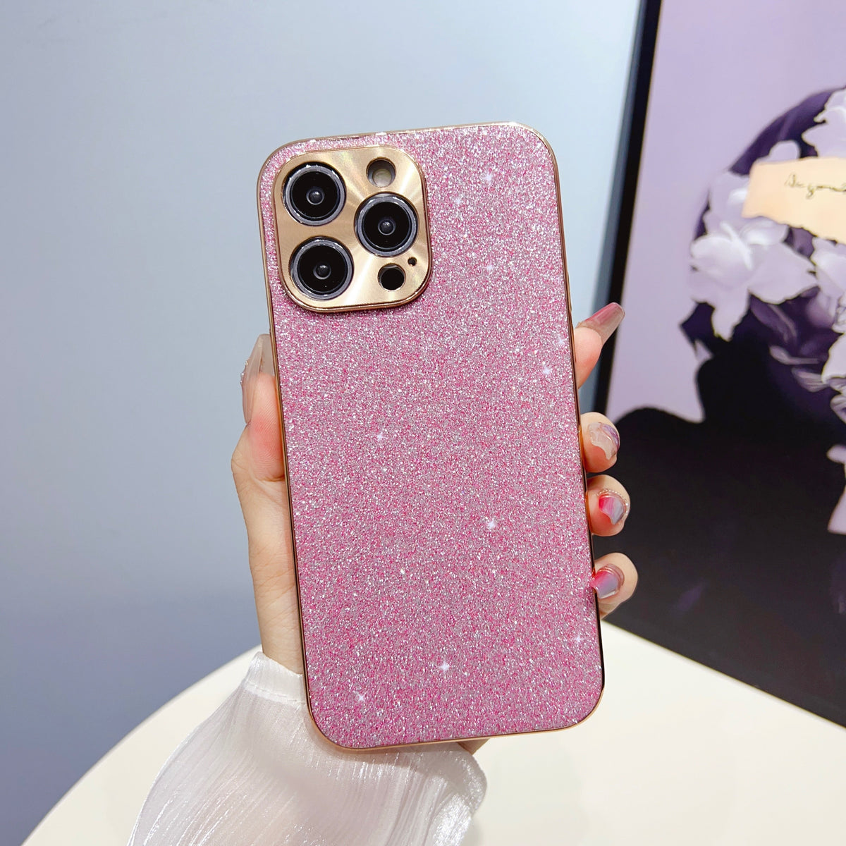 Protective iPhone Case with Luxe Metallic Frame & Textured Back for iPhone 13-17 Series