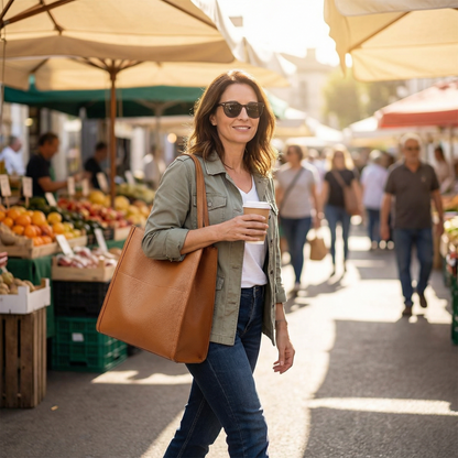 Ortekor Elegant Collection | Shoulder Tote Bag with Structured Base | Spacious Design for Everyday Essentials