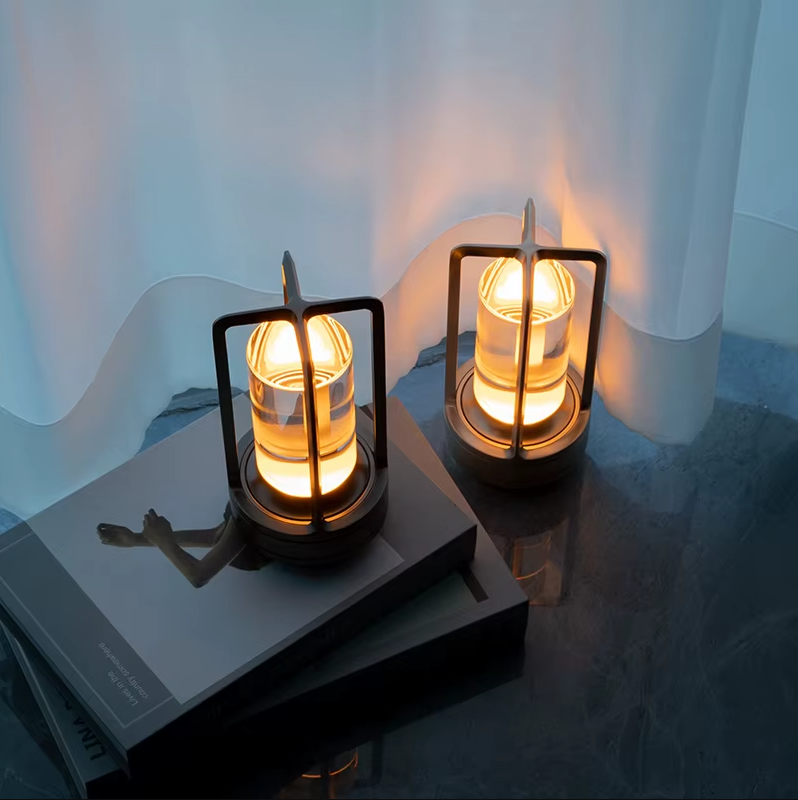 Elegant Crystal Table Lamp | Cordless Design with Touch Dimmer | Waterproof for Indoor & Outdoor Use