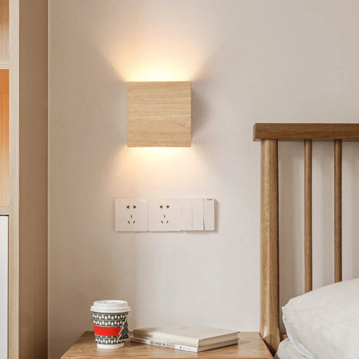 Elegant Cube | Wall Light Sconce with Integrated LED | Modern Iron Design for Cozy Ambiance