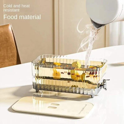Elegant Glass Drink Dispenser with Clamp Lid for Parties and Gatherings