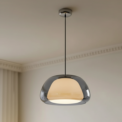 Elegant Glass Pendant Light | Modern Adjustable Dome Design for Kitchen Island Lighting
