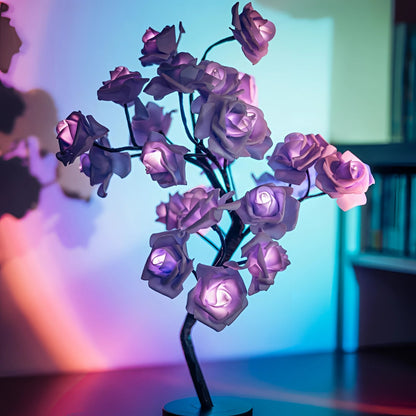 Table Lamps for Bedroom, LED Rose Flower Lamp with Soft Warm Light, Small Bedroom Lamp and Bedside Lamp for Decor
