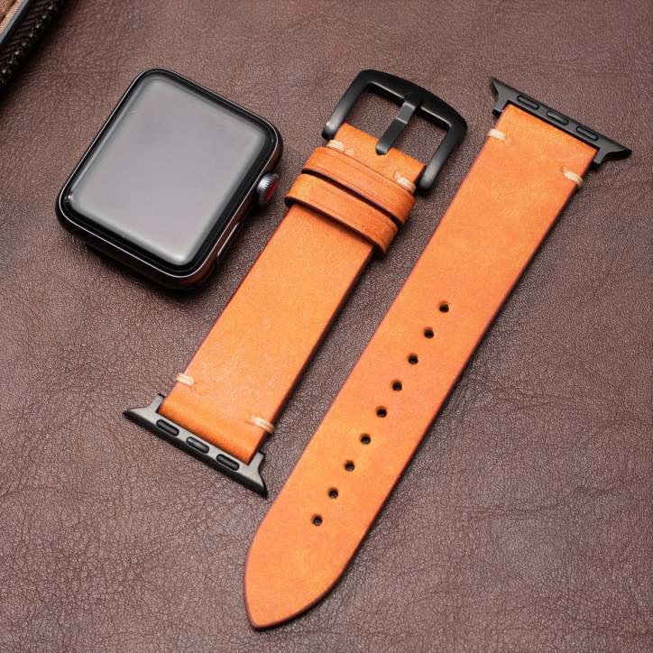 Leather Apple Watch Band, Apple Watch Ultra Band for 49mm and 45mm, iWatch Band Replacement Strap