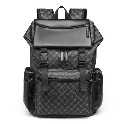 Elegant Leather Laptop Backpack with Cushioned Straps | Versatile Design for Work and Travel