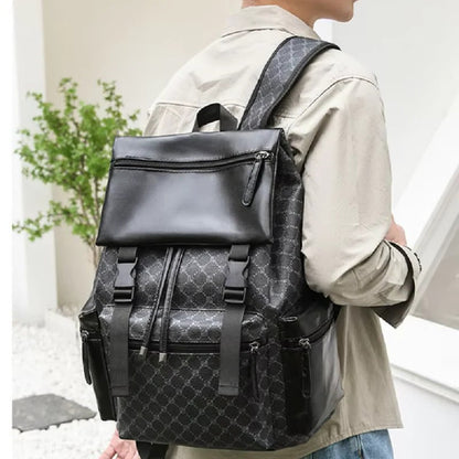 Elegant Leather Laptop Backpack with Cushioned Straps | Versatile Design for Work and Travel