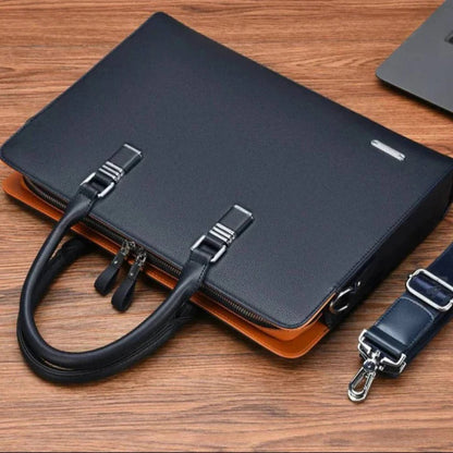 Elegant Leather Messenger Bag | Spacious Design for 14-15 Inch Laptops | Versatile Carrying Options for Professionals