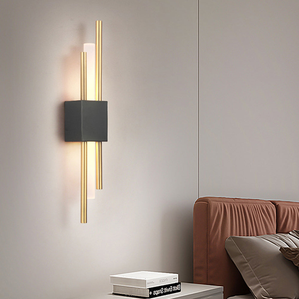 Elegant Lighting | Black and Gold Wall Sconce with Modern Design | Stylish Fixture for Home Decor