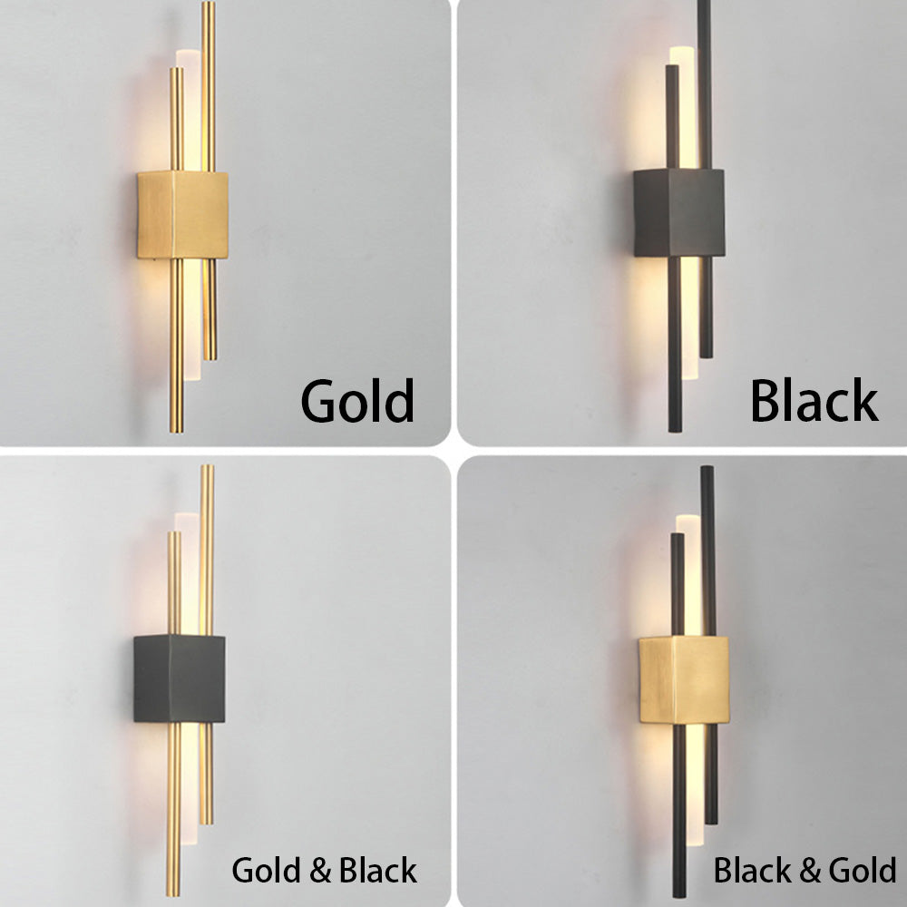 Elegant Lighting | Black and Gold Wall Sconce with Modern Design | Stylish Fixture for Home Decor