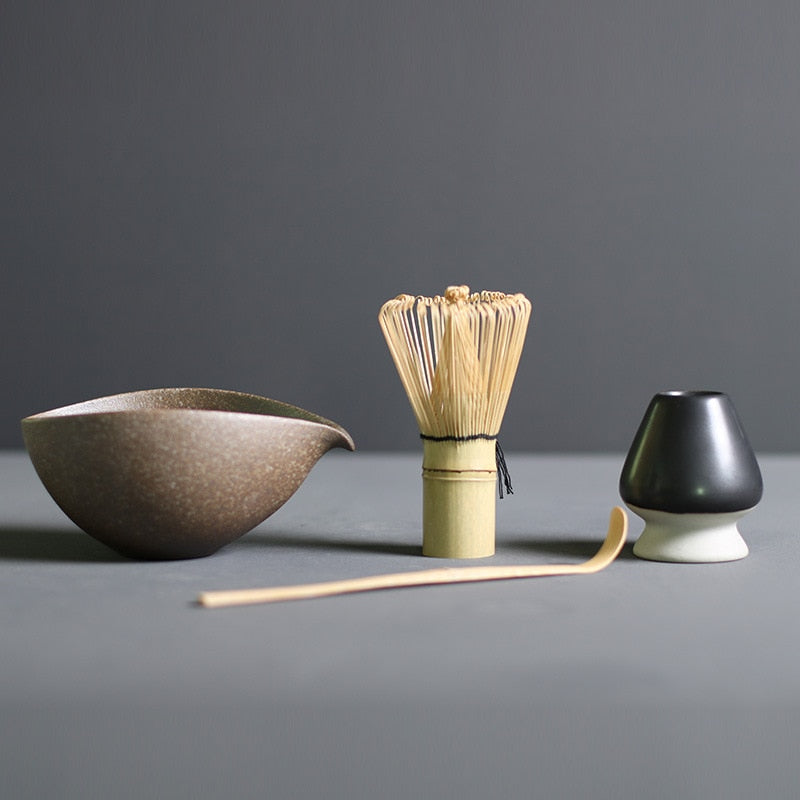 Elegant Matcha Set | Matcha Tea Set with Bamboo Whisk & Ceramic Bowl | Complete Kit for Authentic Tea Experience