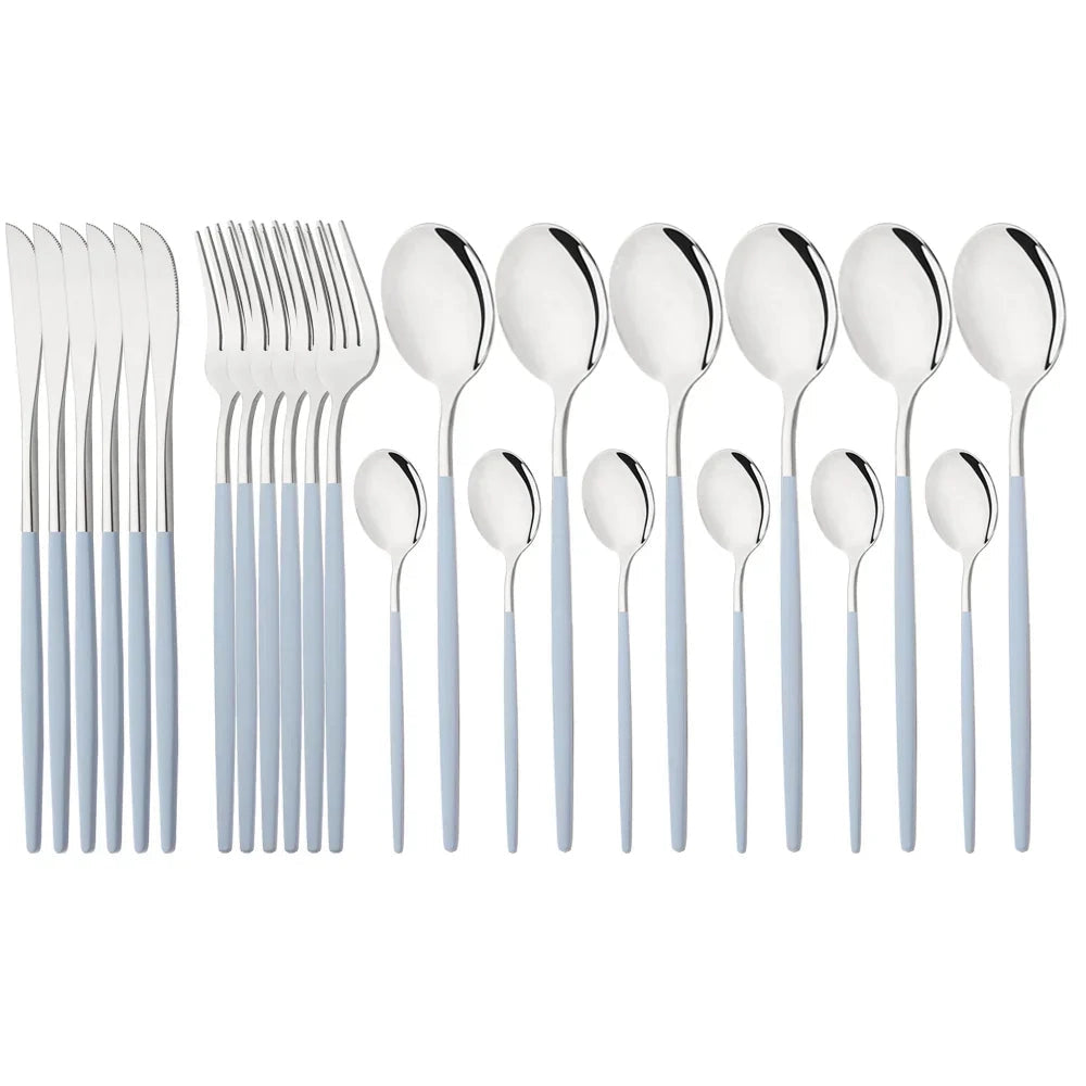 Elegant Modern Pink Flatware Set with Ergonomic Design | Stylish Cutlery for Any Occasion