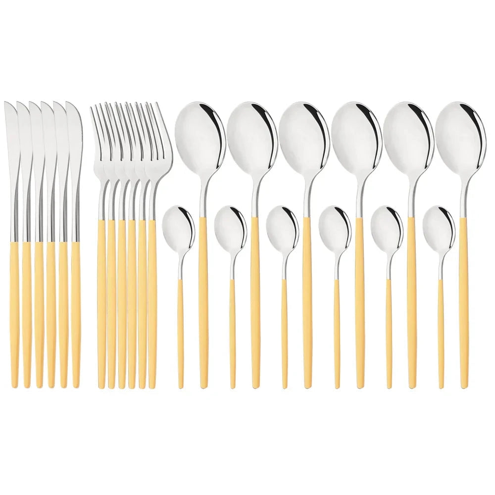 Elegant Modern Pink Flatware Set with Ergonomic Design | Stylish Cutlery for Any Occasion