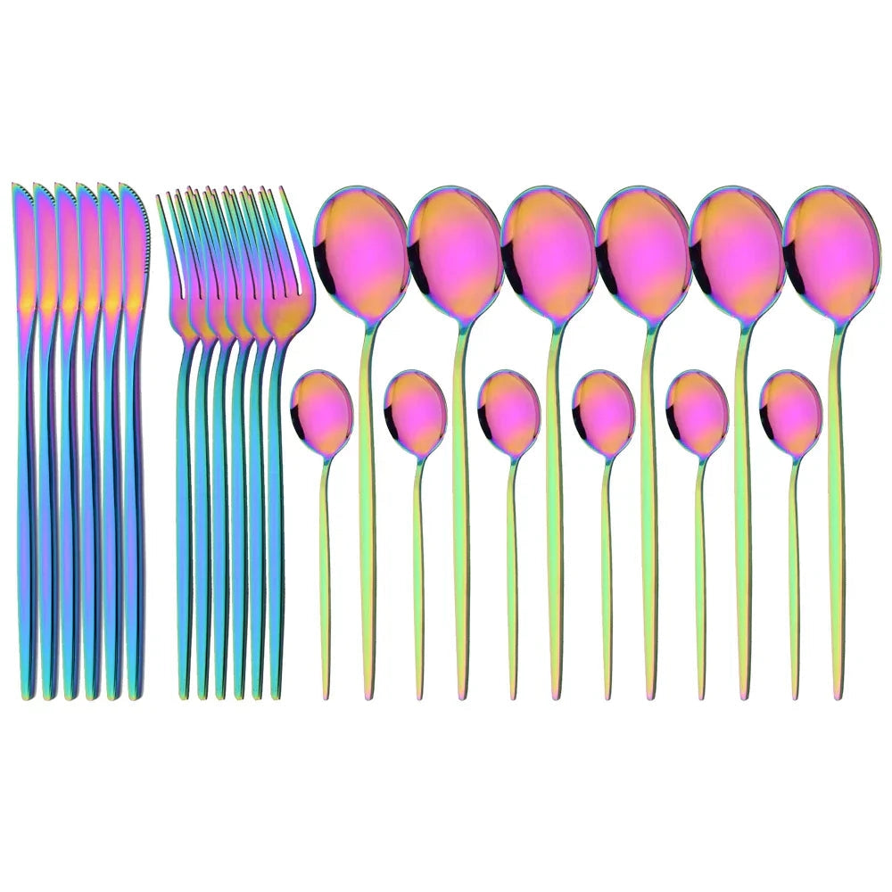 Elegant Modern Pink Flatware Set with Ergonomic Design | Stylish Cutlery for Any Occasion