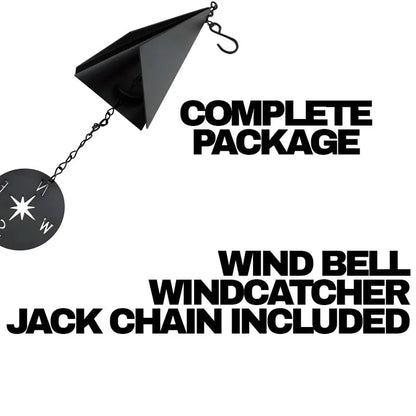 Wind Chimes for Outside, Large Metal Wind Chime with Compass Windcatcher, Outdoor Wind Bell for Patio and Garden Decor