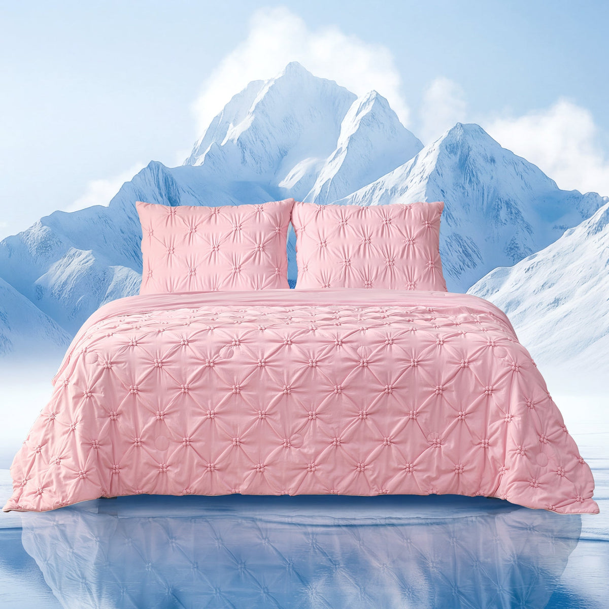 Elegant Pintuck Cooling Comforter with Breathable Fabric | Lightweight Design for Hot Sleepers