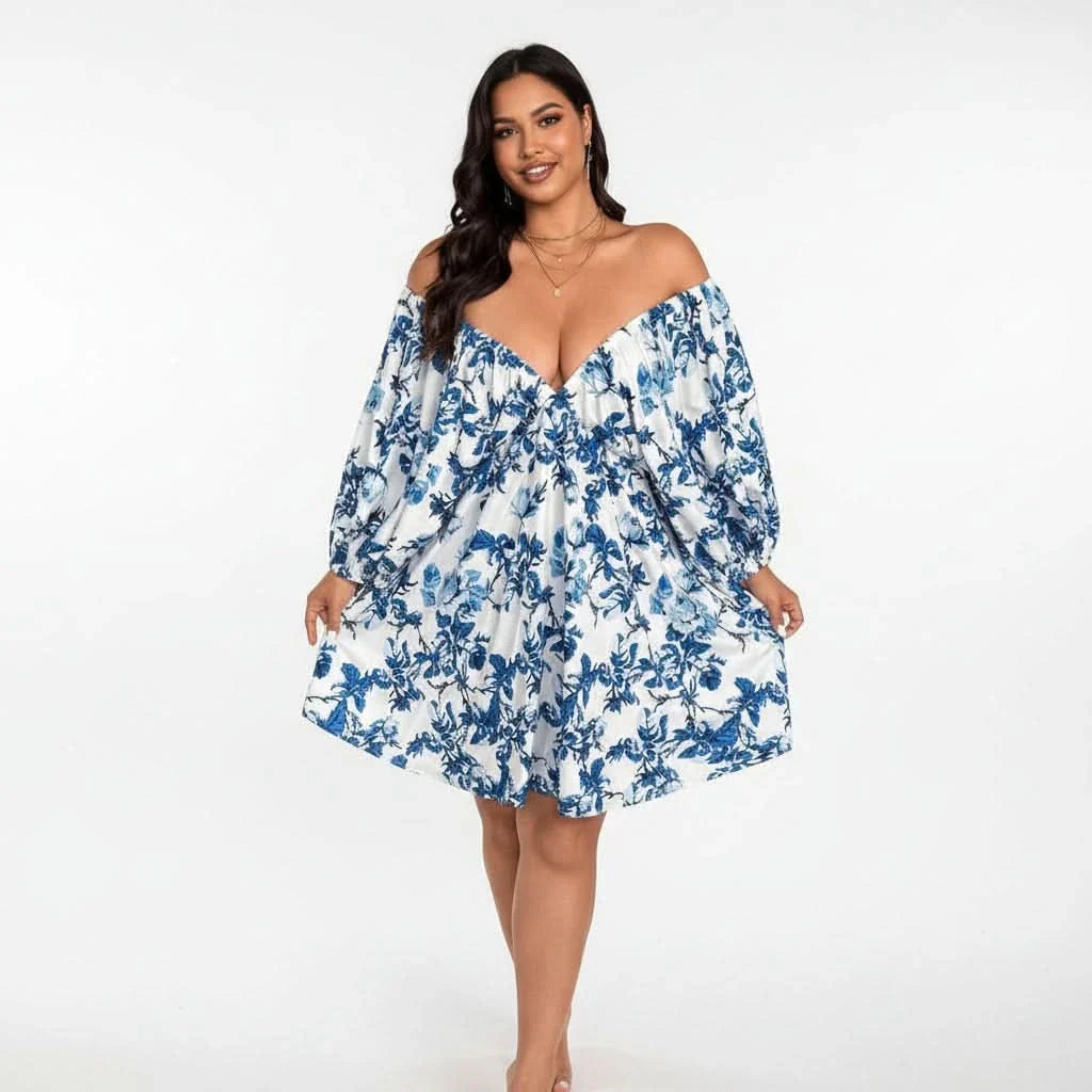 SUNFLOWLUXE – Plus Size Maxi Dress with Timeless Summer Style