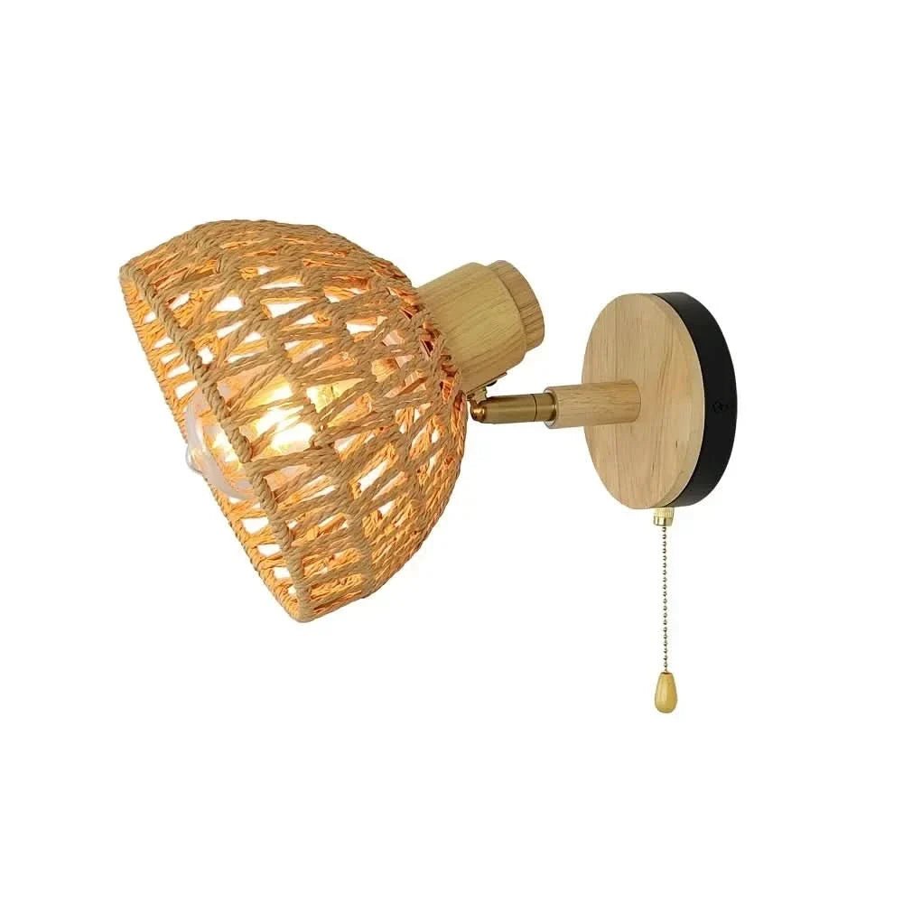 RATTANLIVA – Elegant Woven Wall Sconce for Cozy Interiors
