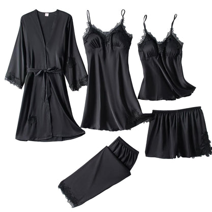 Elegant Satin Pajama Set | Luxurious Sleepwear with Adjustable Straps for Women