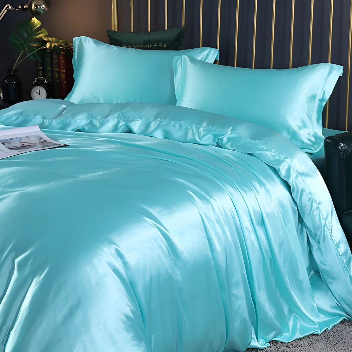 Ortekor Elegant Silk Bedding Set | Hypoallergenic Duvet Covers for Luxurious Comfort