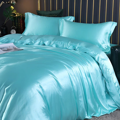 Ortekor Elegant Silk Bedding Set | Hypoallergenic Duvet Covers for Luxurious Comfort