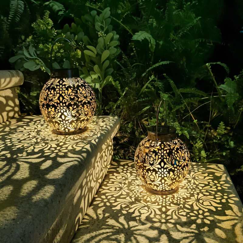 Elegant Solar Garden Lights | Durable Iron Design with Automatic Dusk Sensor | Waterproof Outdoor Lights for Stunning Ambiance