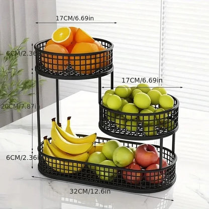 ORGANIFLOW – Stylish Fruit Storage Stand for Countertop Display
