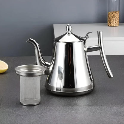 Elegant Stainless Steel Teapot with Integrated Infuser for Perfect Brewing