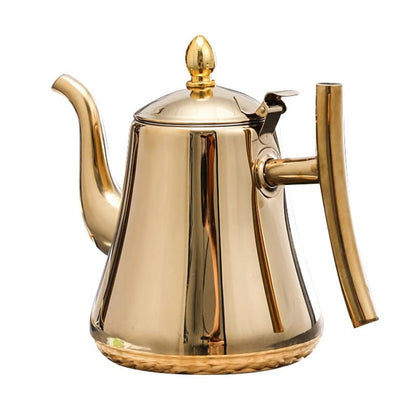 Elegant Stainless Steel Teapot with Integrated Infuser for Perfect Brewing