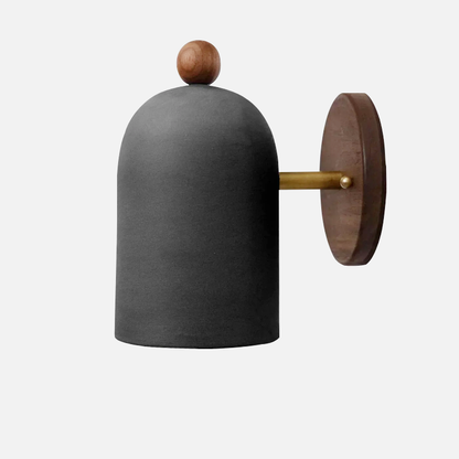 Elegant Walnut Wall Sconces with Brass Arm and Soft White Shade – Contemporary Design for Modern Ambiance