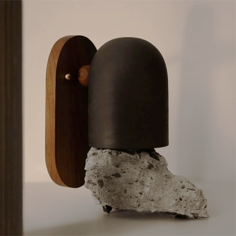 Elegant Walnut Wall Sconces with Brass Arm and Soft White Shade – Contemporary Design for Modern Ambiance
