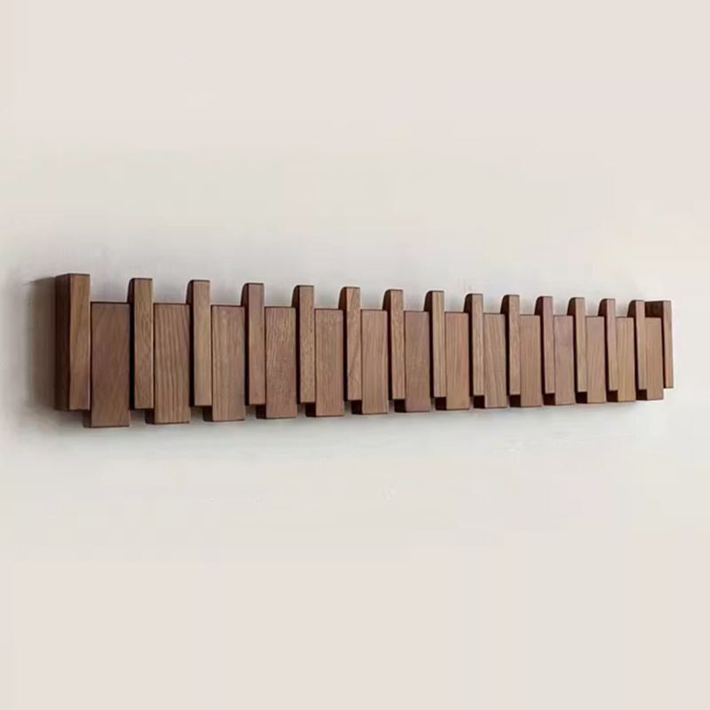 Ortekor Elegant Wooden Coat Rack Stand with Foldable Hooks | Space-Saving Design for Stylish Interiors