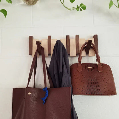 Elegant Wooden Coat Rack with Piano Design for Stylish Organization