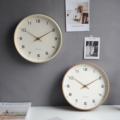 Elegant Wooden Wall Clock | Modern Wall Clock Decor with Silent Quartz Movement | Minimalist Design for Tranquil Interiors