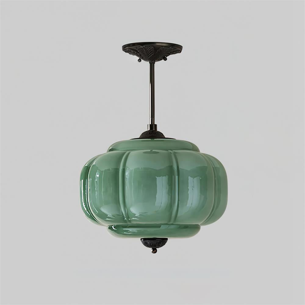 Semi-Flush Glass Ceiling Light with Metal Canopy and Dimmable Socket – Modern Ambient Fixture for Bathroom, Bedroom, Hallway, Entryway