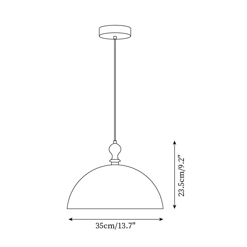 Hanging Ceiling Light Fixture with Walnut Wood Accent and Acrylic Shade 14 Inch Diameter for Kitchen Island Dining Room Table Adjustable Hei
