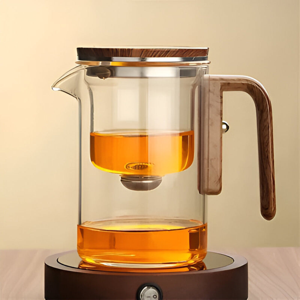Elysian Glass Teapot with Infuser - Borosilicate, Elegant Design