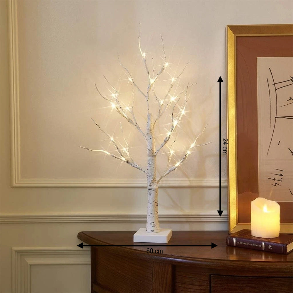 Elysian Lighted Tree Decor - USB Powered, Elegant Birch Design