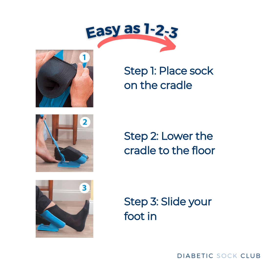 Sock Helper Tool with Long Handle for Easy Dressing Without Bending | Mobility Aid for Seniors, Pregnancy & Recovery