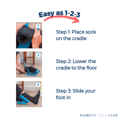 Sock Helper Tool with Long Handle for Easy Dressing Without Bending | Mobility Aid for Seniors, Pregnancy & Recovery