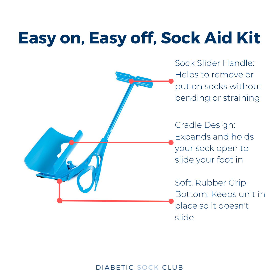 Sock Helper Tool with Long Handle for Easy Dressing Without Bending | Mobility Aid for Seniors, Pregnancy & Recovery
