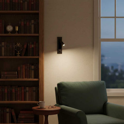 Adjustable Reading Sconce Wall-Mount Aluminum Task Light for Bedside & Study