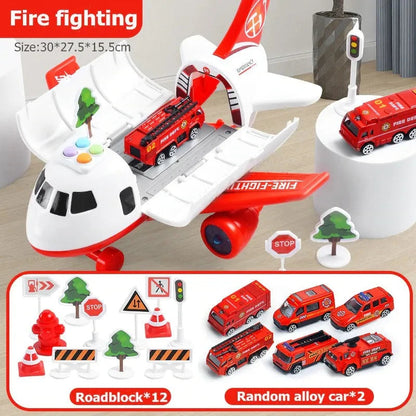 Emergency Rescue Playset | XL Airplane Toy Set with Interactive Features | Engaging Learning Experience for Kids
