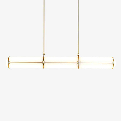 Linear Adjustable LED Overhead Fixture 59-Inch Metal Acrylic Three Color Temperatures for Dining Room Kitchen Living Space Modern Interior L